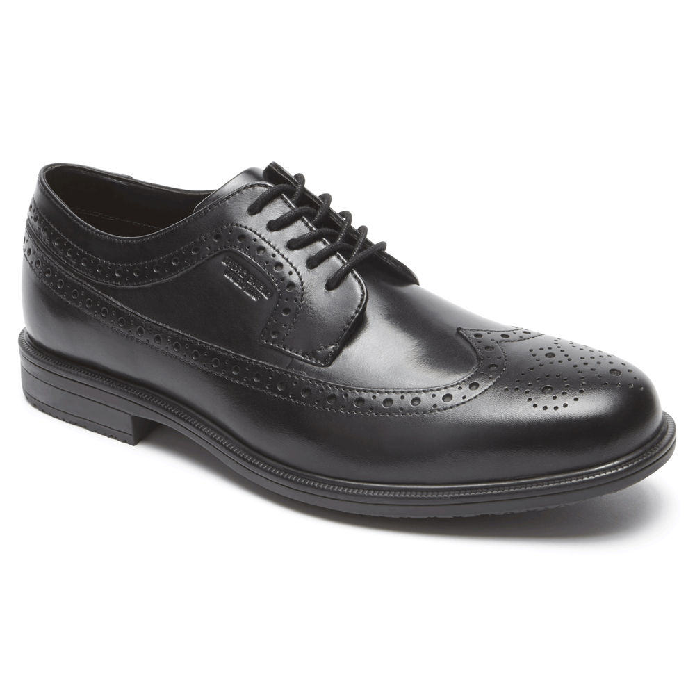 Rockport Dress Shoes For Mens Black - Essential Details II Wingtip - RI2438710